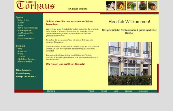 Vorschau von www.zumtorhaus.de, Restaurant Zum Torhaus