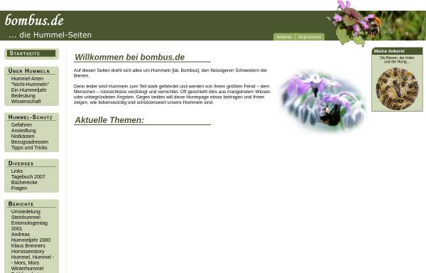 Vorschau von www.bombus.de, Hummeln