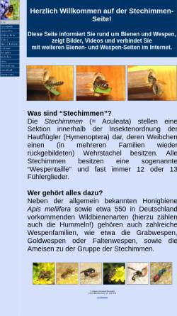 Vorschau der mobilen Webseite aculeata.de, Die Stechimmen-Seite (J.-Chr. Kommilch)