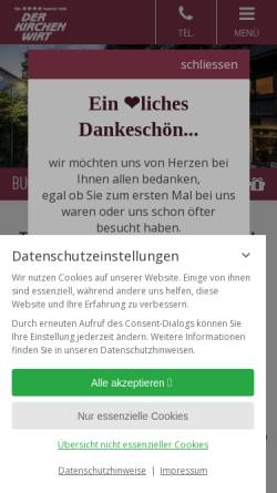 Vorschau der mobilen Webseite www.kirchenwirt-tirol.at, Hotel Kirchenwirt