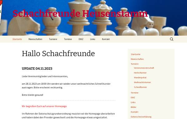 Vorschau von schachfreunde-heusenstamm.de, Schachfreunde Heusenstamm e.V.