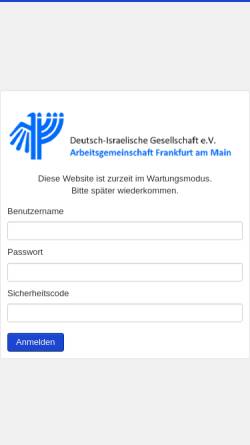 Vorschau der mobilen Webseite dig-frankfurt.de, Deutsch-Israelische Gesellschaft Arbeitsgemeinschaft Frankfurt am Main
