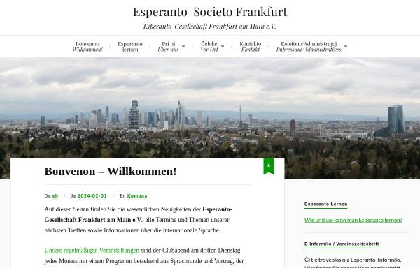 Vorschau von www.esperanto-frankfurt.de, Esperanto-Gesellschaft Frankfurt am Main e. V.
