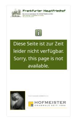 Vorschau der mobilen Webseite hauptfriedhof-frankfurt.de, Hauptfriedhof Frankfurt