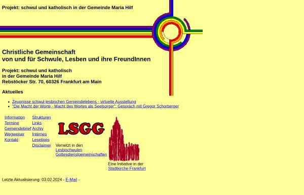 Vorschau von www.psk-ffm.de, Projekt: schwul und katholisch in der Gemeinde Maria Hilf