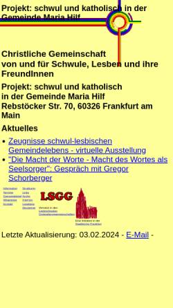 Vorschau der mobilen Webseite www.psk-ffm.de, Projekt: schwul und katholisch in der Gemeinde Maria Hilf