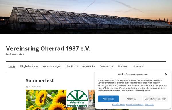 Vorschau von www.vereinsring-oberrad.de, Vereinsring Oberrad 1987 e.V.