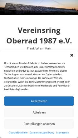 Vorschau der mobilen Webseite www.vereinsring-oberrad.de, Vereinsring Oberrad 1987 e.V.