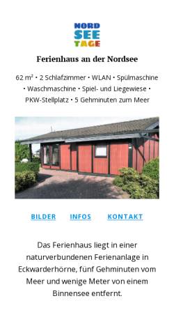 Vorschau der mobilen Webseite www.ferienland-butjadingen.de, Ferienhausvermietung Katzer