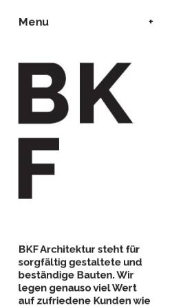 Vorschau der mobilen Webseite www.bkf.ch, BFK Architektur AG