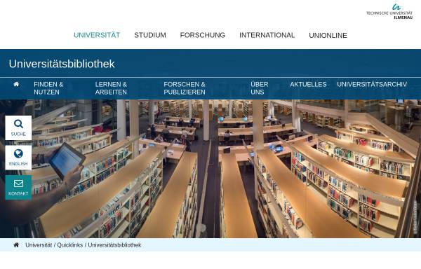 Vorschau von www.tu-ilmenau.de, Bibliothek