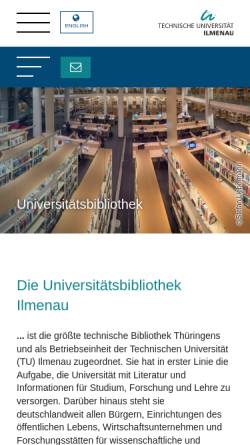 Vorschau der mobilen Webseite www.tu-ilmenau.de, Bibliothek