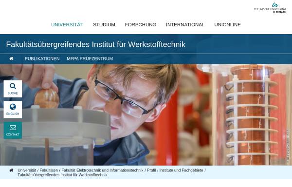 Vorschau von www.tu-ilmenau.de, Institut für Werkstofftechnik