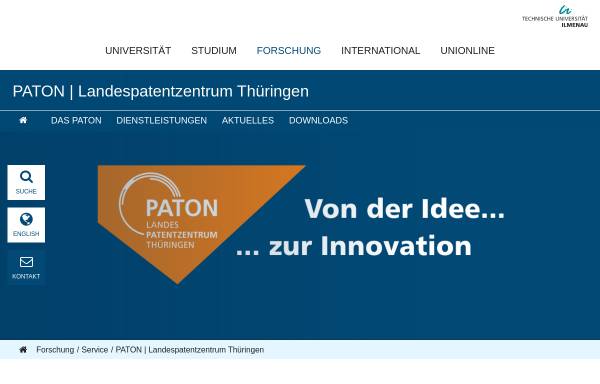 Vorschau von www.tu-ilmenau.de, Paton - Patentzentrum