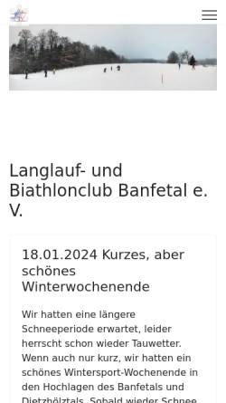 Vorschau der mobilen Webseite www.lbc-banfetal.de, LBC Banfetal