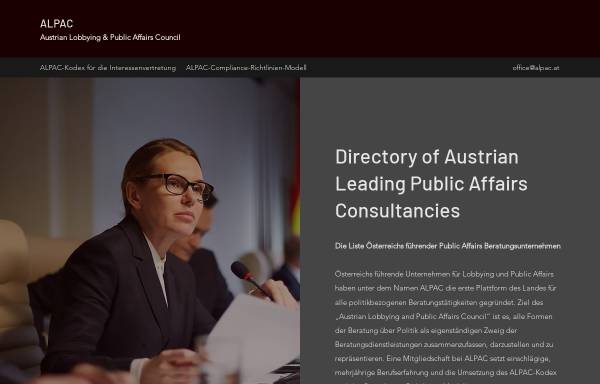Vorschau von www.alpac.at, ALPAC Austrian Lobbying and Public Affairs Council