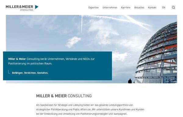Vorschau von www.miller-meier.de, miller und meier Politik- und Projektberatung