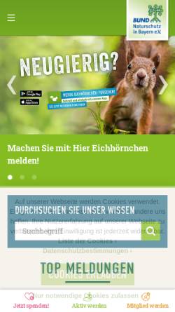 Vorschau der mobilen Webseite www.bund-naturschutz.de, Bund Naturschutz in Bayern
