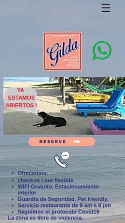 Vorschau der mobilen Webseite www.hotelgilda.com, Acapulco - Hotel Gilda