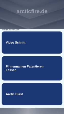 Vorschau der mobilen Webseite www.arcticfire.de, Leben und Werk