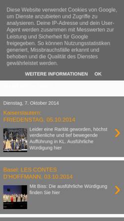 Vorschau der mobilen Webseite oper-aktuell.blogspot.com, Welt der Oper