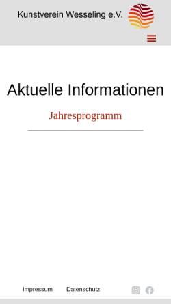Vorschau der mobilen Webseite www.kunstverein-wesseling.de, Kunstverein Wesseling e.V.
