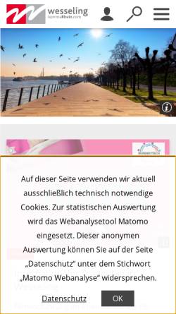 Vorschau der mobilen Webseite www.wesseling.de, Stadt Wesseling