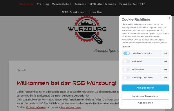 Vorschau von www.rsg-wuerzburg.de, Radsportgemeinschaft Würzburg e.V.