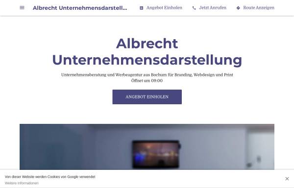 Vorschau von albrecht.business.site, Albrecht: Agentur für Unternehmensdarstellung