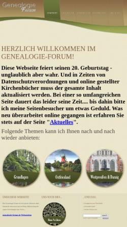 Vorschau der mobilen Webseite www.genealogie-forum.de, Genealogie-Forum