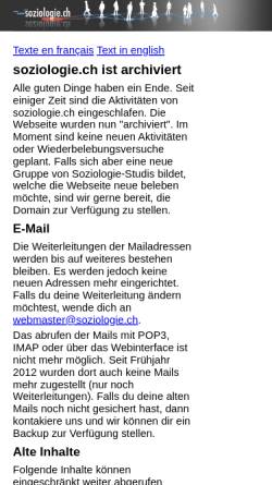 Vorschau der mobilen Webseite sozmag.soziologie.ch, Soz Mag