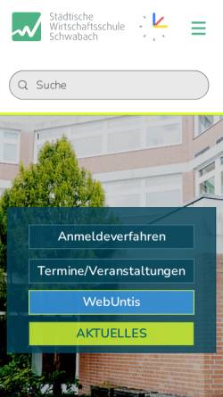 Vorschau der mobilen Webseite www.ws-schwabach.de, Wirtschaftsschule