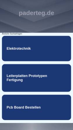 Vorschau der mobilen Webseite www.paderteg.de, PaderTeg GmbH