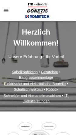 Vorschau der mobilen Webseite www.rm-elektrik.de, RM-Elektrik GmbH