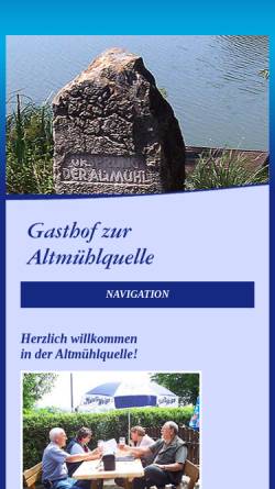 Vorschau der mobilen Webseite www.gasthof-altmuehlquelle.de, Gasthof zur Altmühlquelle