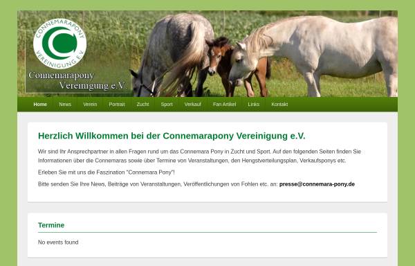 Vorschau von www.connemara-pony.de, Connemarapony Vereinigung e.V. Deutschland