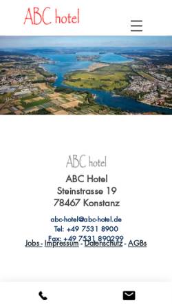 Vorschau der mobilen Webseite www.abc-hotel.de, ABC Hotel Garni