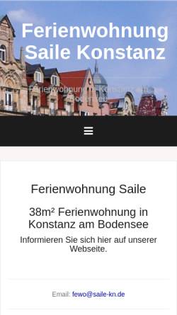 Vorschau der mobilen Webseite www.saile-kn.de, Ferienwohnungen Saile