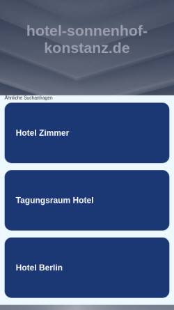 Vorschau der mobilen Webseite www.hotel-sonnenhof-konstanz.de, Hotel Sonnenhof Garni