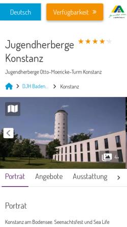 Vorschau der mobilen Webseite konstanz.jugendherberge-bw.de, Jugendherberge