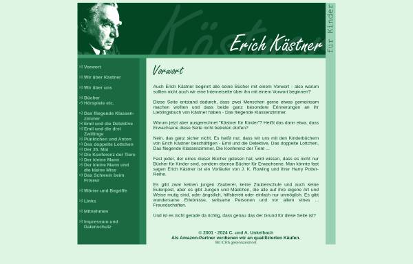 Vorschau von www.kaestnerfuerkinder.net, Erich Kästner ... für Kinder