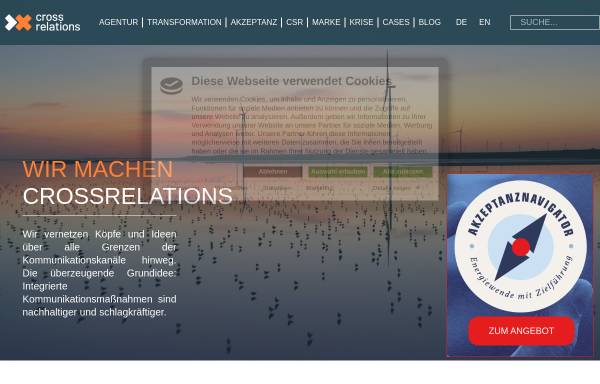 Vorschau von crossrelations.de, Crossrelations brandworks GmbH