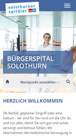 Vorschau der mobilen Webseite www.so-h.ch, Bürgerspital Solothurn