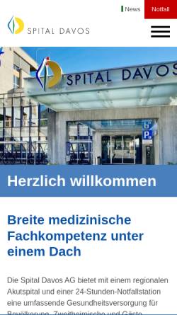 Vorschau der mobilen Webseite www.spitaldavos.ch, Spital Davos
