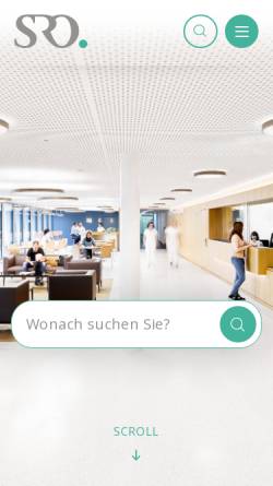 Vorschau der mobilen Webseite www.sro.ch, Spital Region Oberaargau