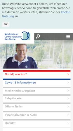 Vorschau der mobilen Webseite www.spitalzentrum-biel.ch, Spitalzentrum Biel-Bienne