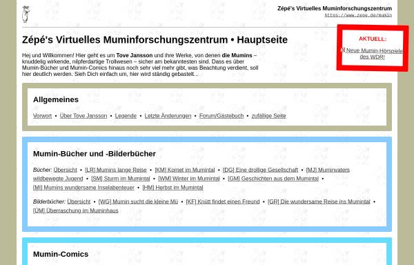 Vorschau von zepe.de, Zépé's Muminforschung