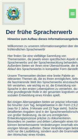 Vorschau der mobilen Webseite www.mutterspracherwerb.de, Mutterspracherwerb.de