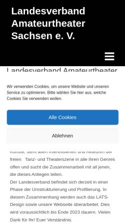 Vorschau der mobilen Webseite www.amateurtheater-sachsen.de, Landesverband Sächsischer Amateurtheater (LATS)