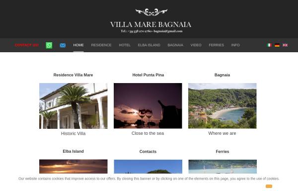 Vorschau von www.bagnaia.com, Hotel Villa Mare